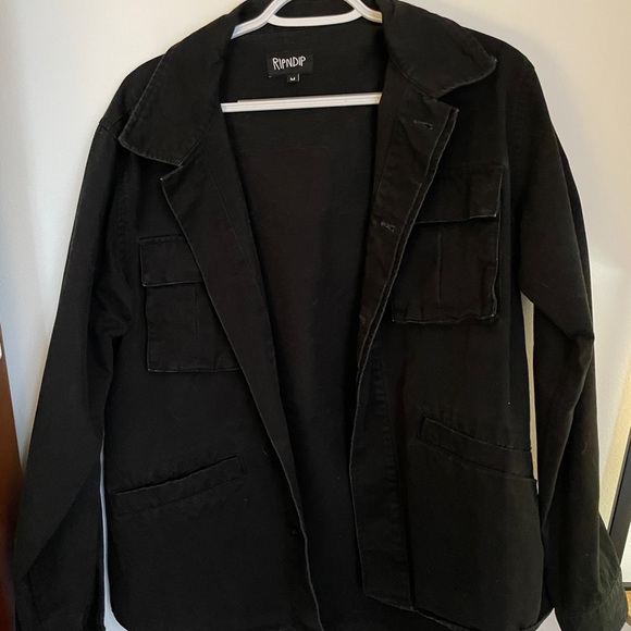 Ripndip Flower Burst Cotton Work Shirt Black - Picture 6 of 10